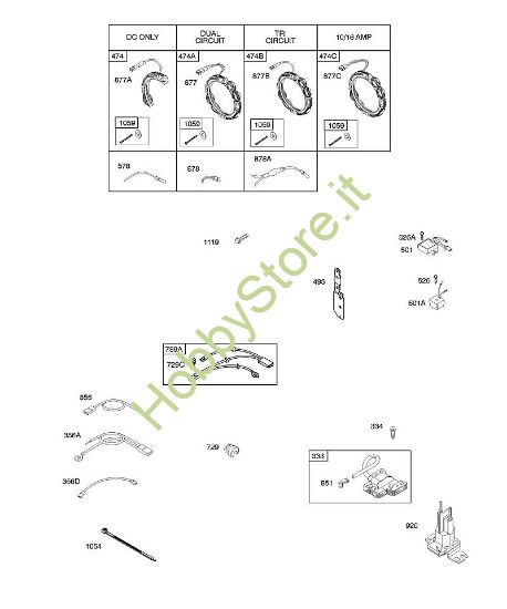 B - Alternatore, accensione, cavi B&S - 28 €¦ 286707-1185-E1 brand Stihl